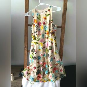 Gianni Bini Floral Embroidered Dress